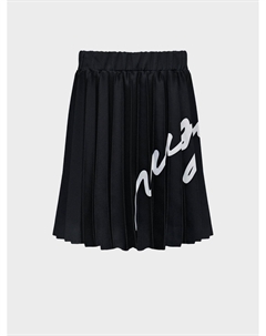 Юбка с белым лого, черная Msgm