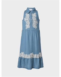 Платье с кружевной отделкой Ermanno scervino