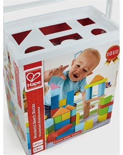 Конструктор "Деревянные кубики в контейнере-сортере", 3 в 1 Hape