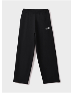 Спортивные брюки с белым лого, черные Mm6