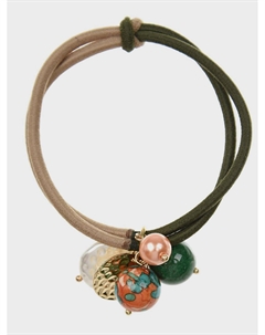 Резинка для волос, хаки/бежевая Tais