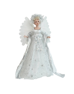 Новогодний сувенир "Ангел" 93x60x30 см, серебро Timstor