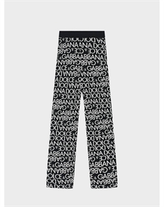 Вязаные брюки со сплошным лого Dolce&gabbana