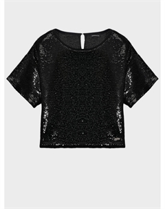 Топ с пайетками, черный Monnalisa