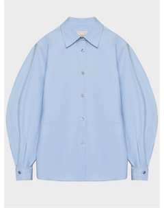 Рубашка с лого на спине, голубая Elisabetta franchi