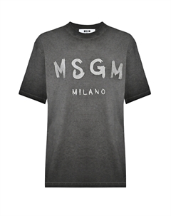 Футболка с лого, серая Msgm