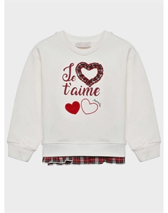 Свитшот с отделкой в клетку Monnalisa