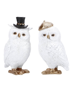 Фигурка Сова белая, 2 вида, 8x7x14 см Timstor