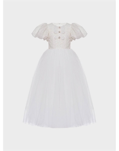 Платье в серебристый ромб, бантики на груди Sasha kim