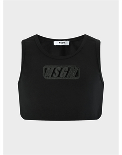 Кроп-топ с лого на груди Msgm