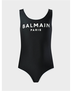 Черный купальник с логотипом Balmain