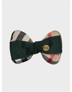 Зажим для волос с бантом бабочкой и зеленой лентой Tais