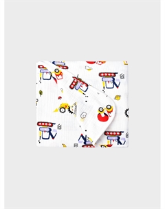 Плед . 120x120 см, с принтом "техника" Jan&sofie