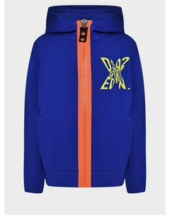 Спортивная куртка из неопрена с желтым лого, синяя Dsquared2