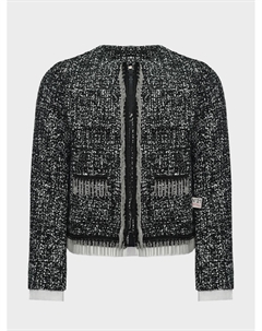 Пиджак с бахромой из цепочек, черный No21