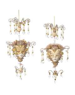 Подвеска Маска, кремовый/золотой, 2 вида в ассортименте, 19 см Goodwill