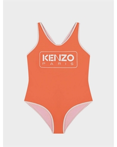 Купальник с логотипом на груди, оранжевый Kenzo