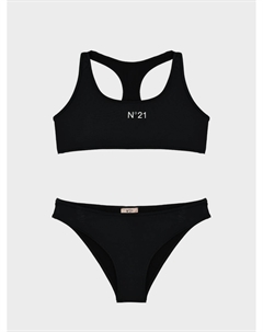Купальник в спортивном стиле, черный No21