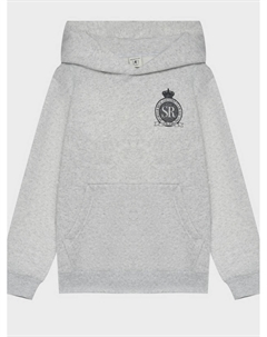 Толстовка-худи с гербом логотипом, серая Sporty & rich