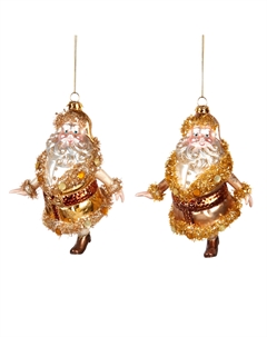 Подвеска Круглолицый Санта, золотой, 2 вида в ассортименте, 13 см Goodwill