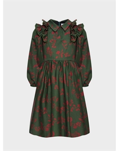 Платье с рюшами, зеленое Paade mode