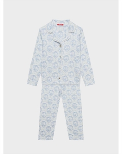Пижама со сплошным принтом, голубая Hanssop