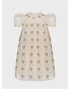 Платье с цветочной вышивкой и рукавами-фонариками Maison ava