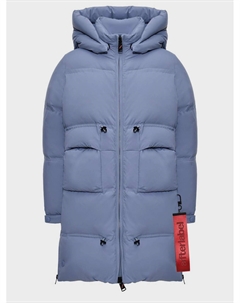 Пальто с накладными карманами, голубое After/label