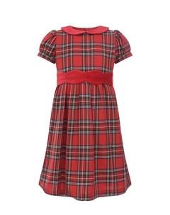 Платье в клетку с бархатным поясом Mariella ferrari