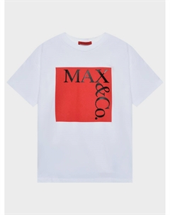 Футболка с принтом "красный квадрат" Max&co