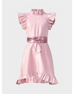 Платье с рюшами, розовое Monnalisa