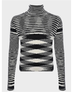 Джемпер в полоску из шерсти, черный Missoni