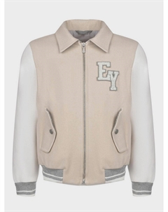 Куртка-бомбер с рукавами из эко-кожи Eleventy