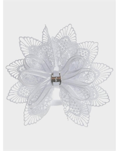 Белый бант с шитьем Rena chris