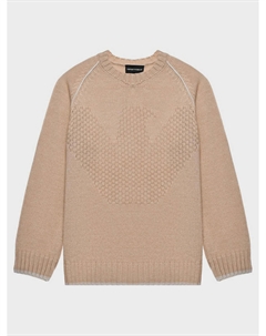 Вязаный джемпер из смесовой шерсти Emporio armani