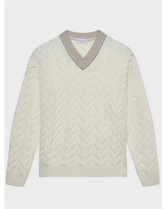 Кашемировый джемпер фигурной вязки Brunello cucinelli