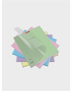 Комплект тетрадей 5шт 48 листов, клетка,общая, с пластик.обл. Erich krause