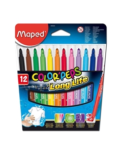 Фломастеры Color Peps Long Life, 12 шт. Maped