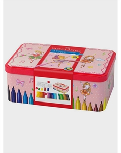 Подарочный набор фломастеров Connector "Балерина" 33 шт. + 10 клипов для соединения + 2 карточки для Faber-castell