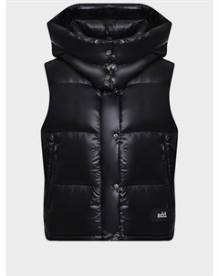 Укороченный жилет с капюшоном, черный Add