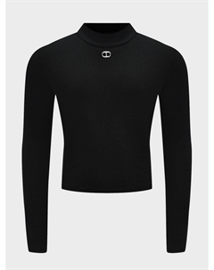 Водолазка со значком-лого, черная Twinset