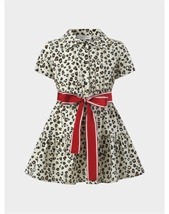 Платье с леопардовым принтом Monnalisa
