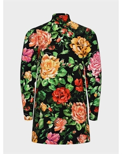 Трикотажное платье с цветочным принтом Dolce&gabbana
