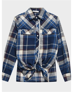 Рубашка в клетку, синяя Monnalisa