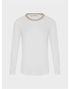 Кремовый блузон с трикотажным воротником Panicale