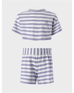 Комплект: футболка и шорты, лиловая полоска Dan maralex