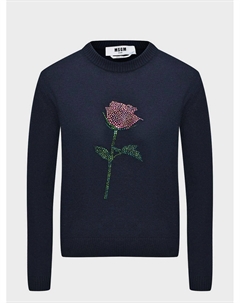 Джемпер с декором "роза" Msgm