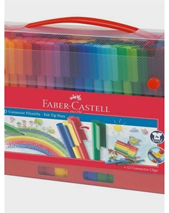 Подарочный набор фломастеров "Connector" 60 шт + 10 клипов для соединения Faber-castell