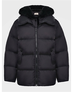 Куртка с меховой отделкой, черная Yves salomon