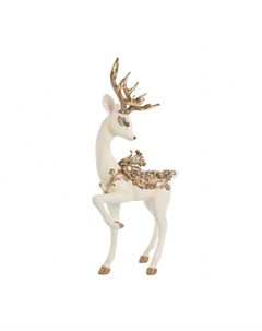 Новогодний сувенир Элегантный Олень, кремовый/золотой, 57 см Goodwill
